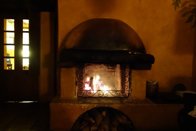 Fireplace in bedroom