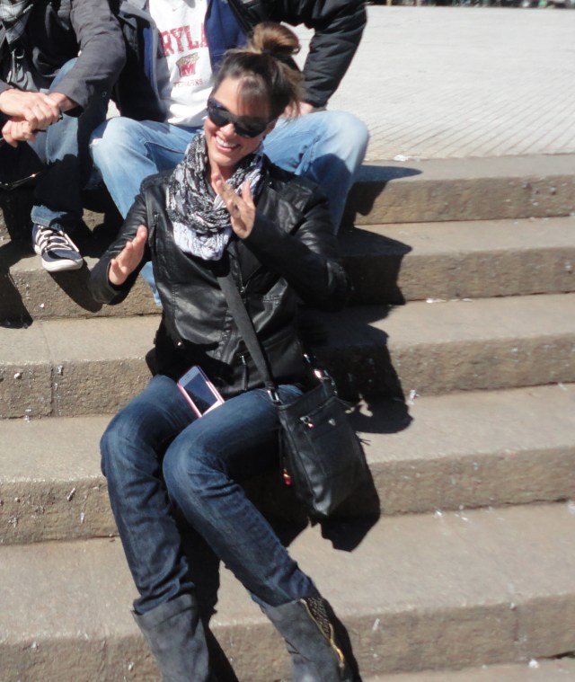 Barbie wearing all of Krissy's clothes...and even sporting Krissy's hairdo!!