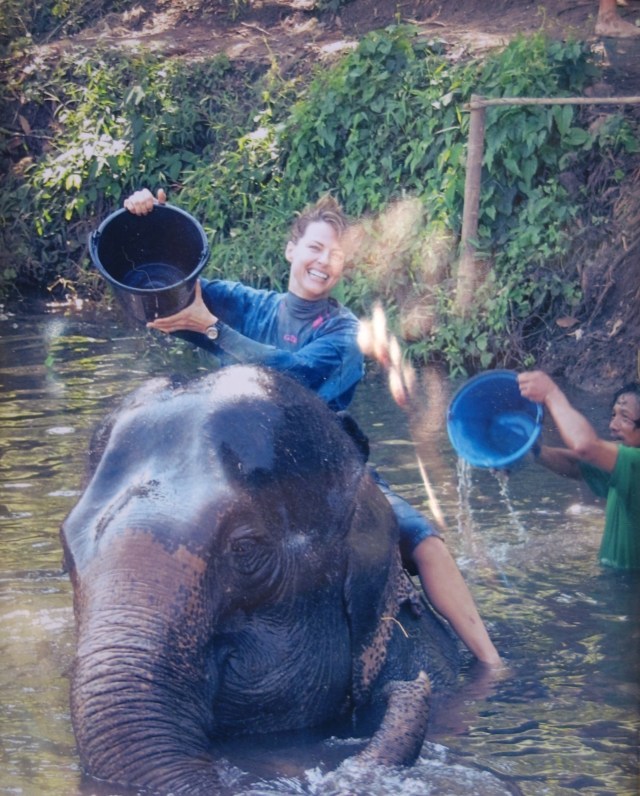 Clean as a whistle…until Myana pooped in the water.  Nice!